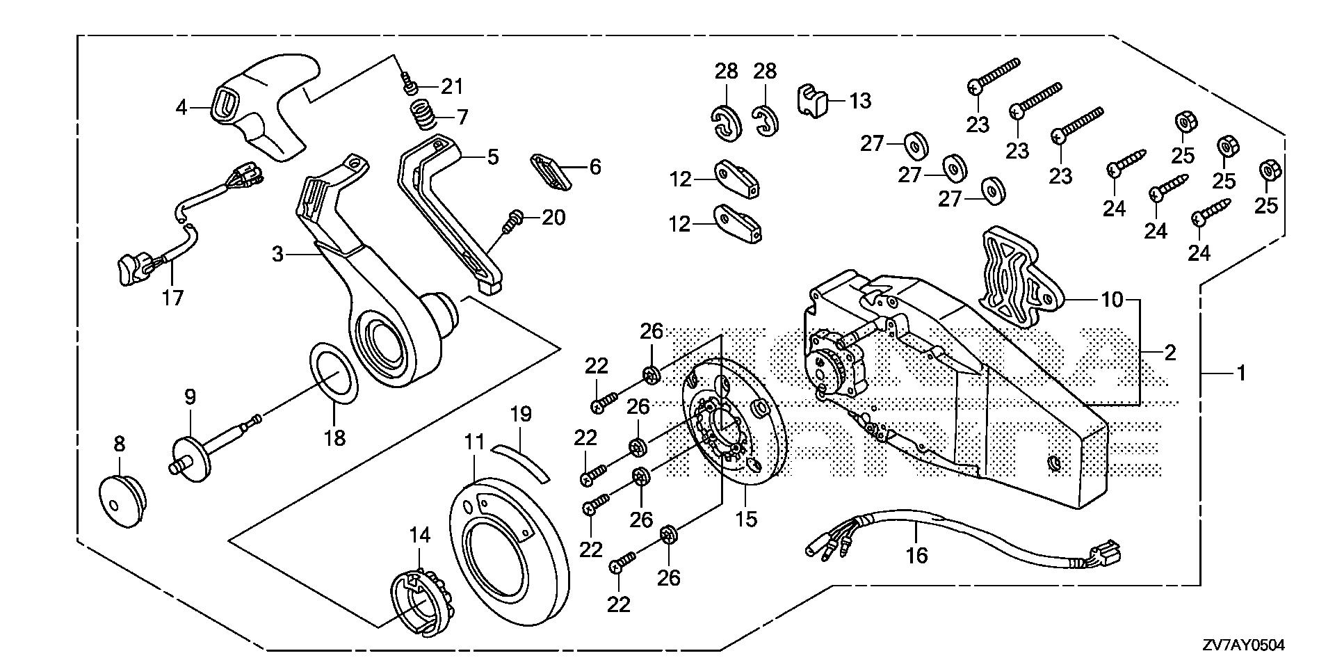 BF30 BF30DK2 remote control (flush    mount type) (r.) exploded parts diagram with numbered part references