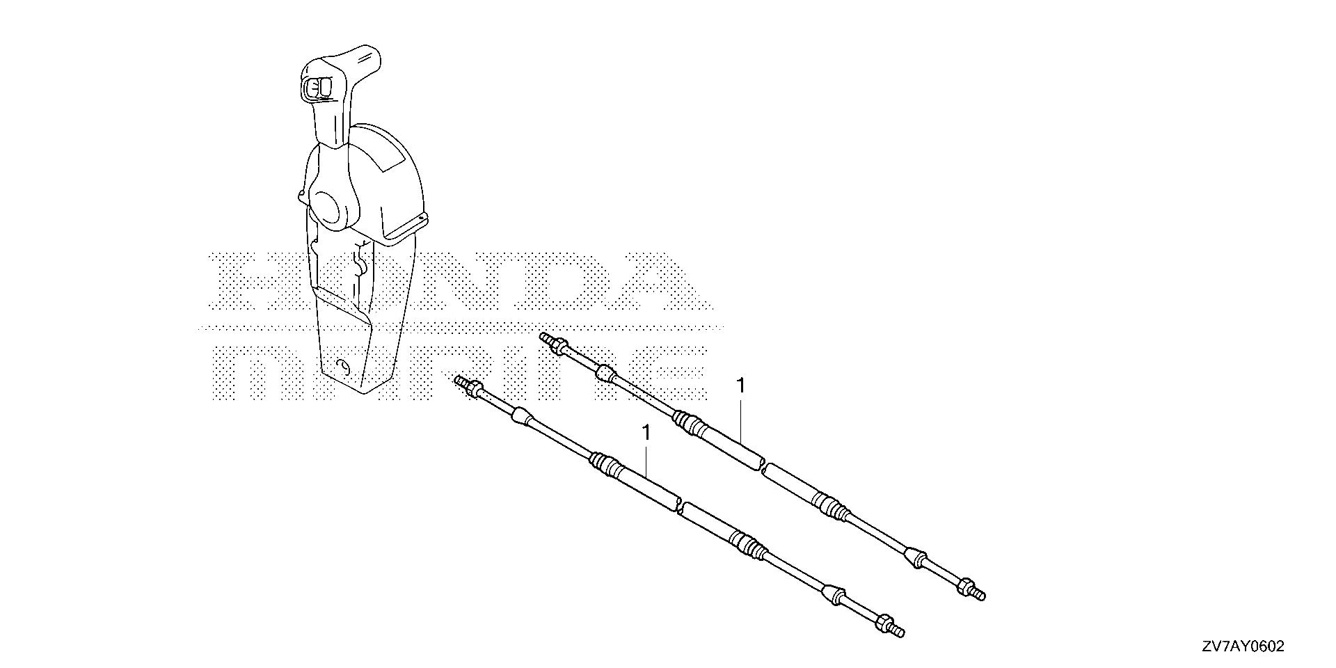 BF30 BF30DK2 cable (single) (nhk mec) exploded parts diagram with numbered part references
