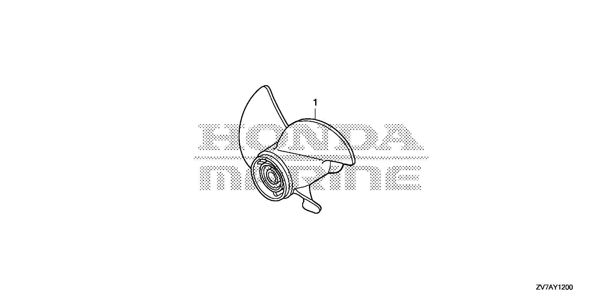 BF30 BF30DK2 propeller exploded parts diagram with numbered part references