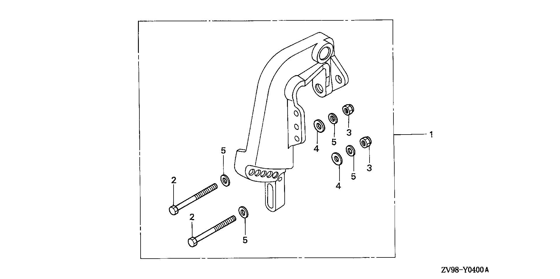 BF30 BF30A2 outboard installation kit exploded parts diagram with numbered part references