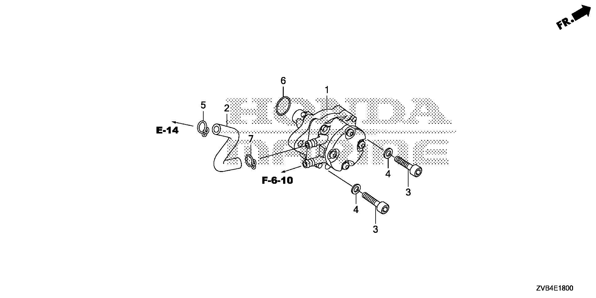 BF5 BF5DH fuel pump exploded parts diagram with numbered part references