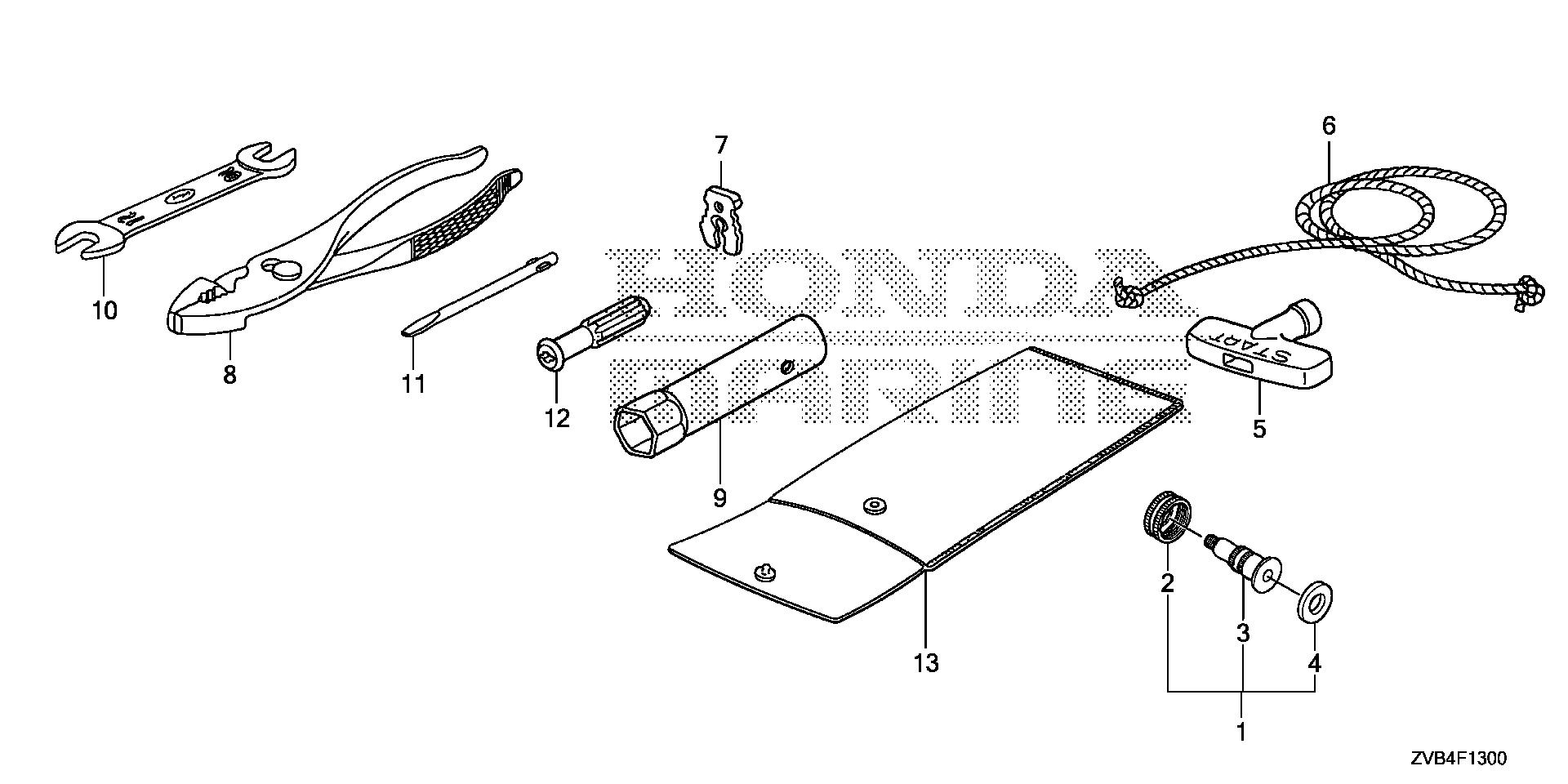 BF5 BF5DH tool - water hose joint exploded parts diagram with numbered part references