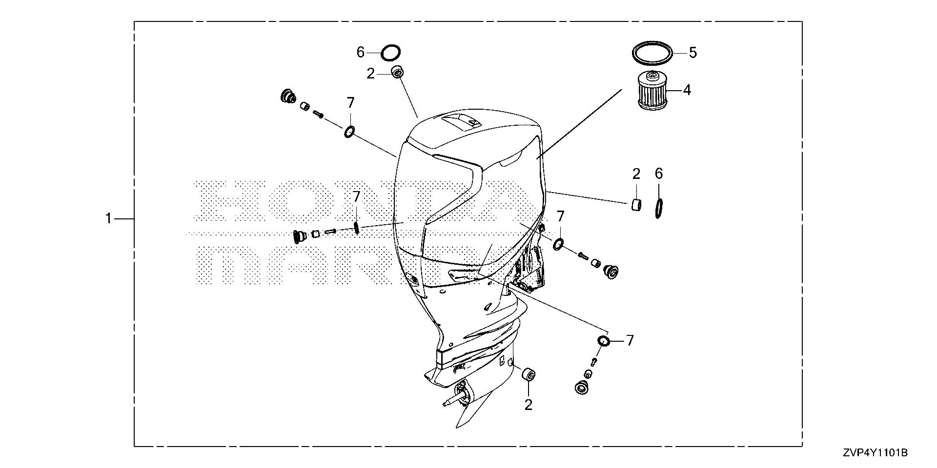 BF350 BF350A maintenance kit (400) exploded parts diagram with numbered part references