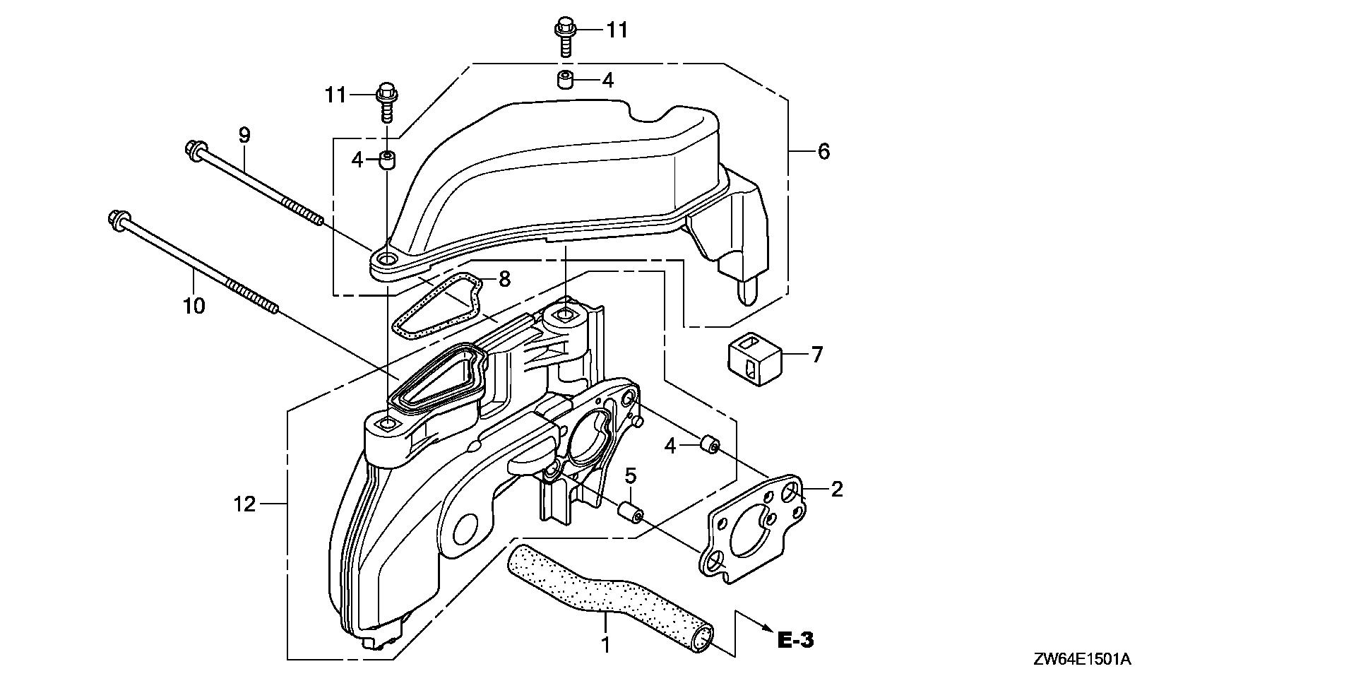 BF2 BF2D6 air guide (2) exploded parts diagram with numbered part references