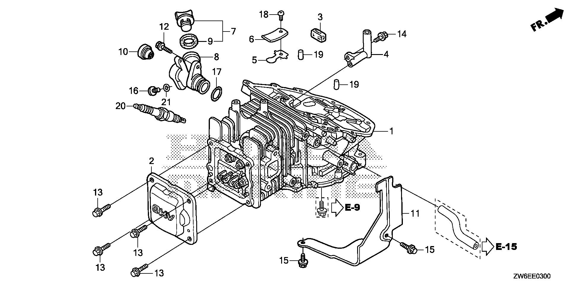 BF2 BF2.3DK2 cylinder exploded parts diagram with numbered part references