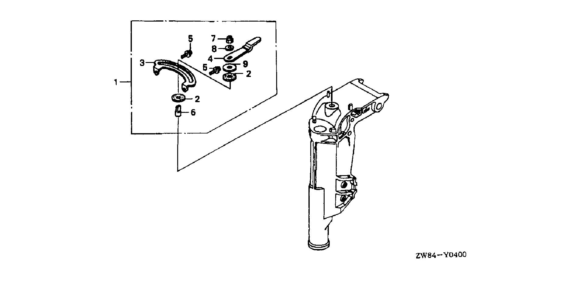 BF8 BF8D2 steering friction kit exploded parts diagram with numbered part references