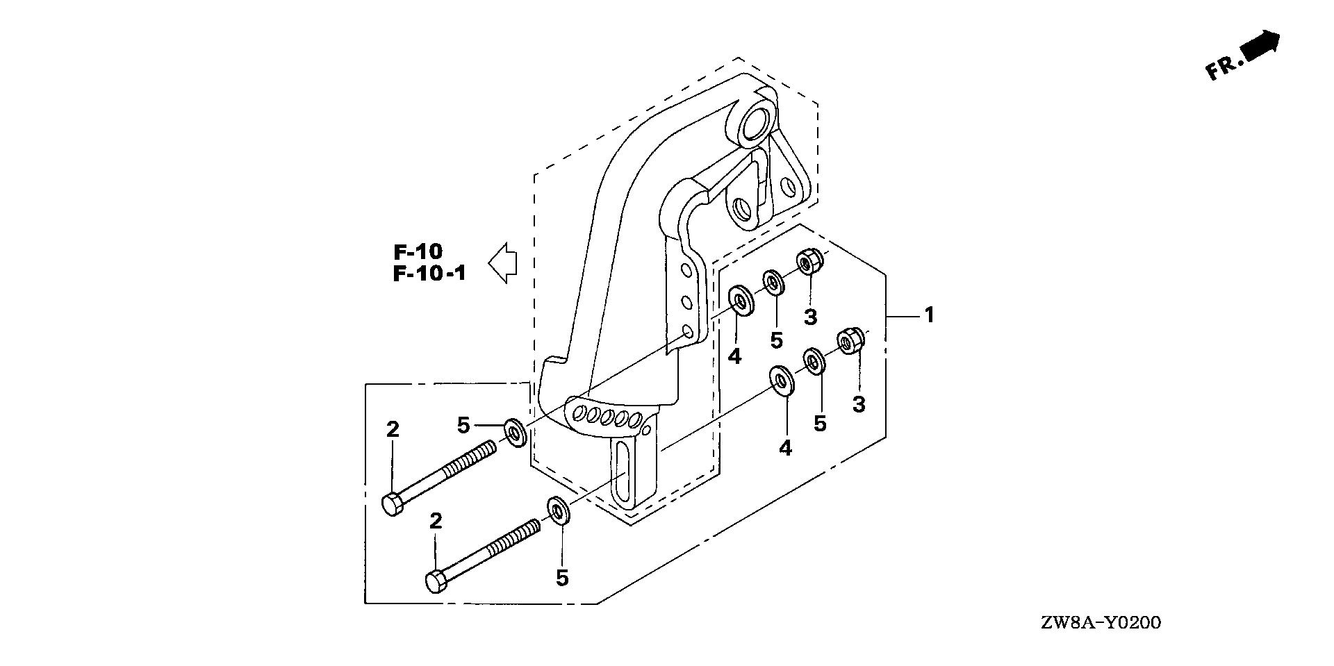 BF8 BF8D5 outboard installation kit exploded parts diagram with numbered part references
