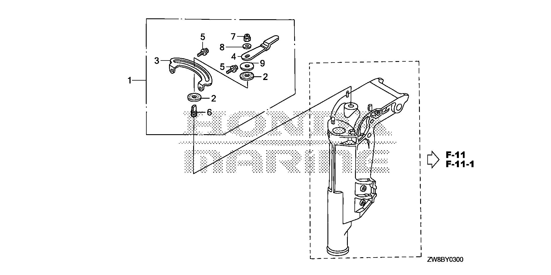 BFP8 BFP8DK0 steering friction kit exploded parts diagram with numbered part references