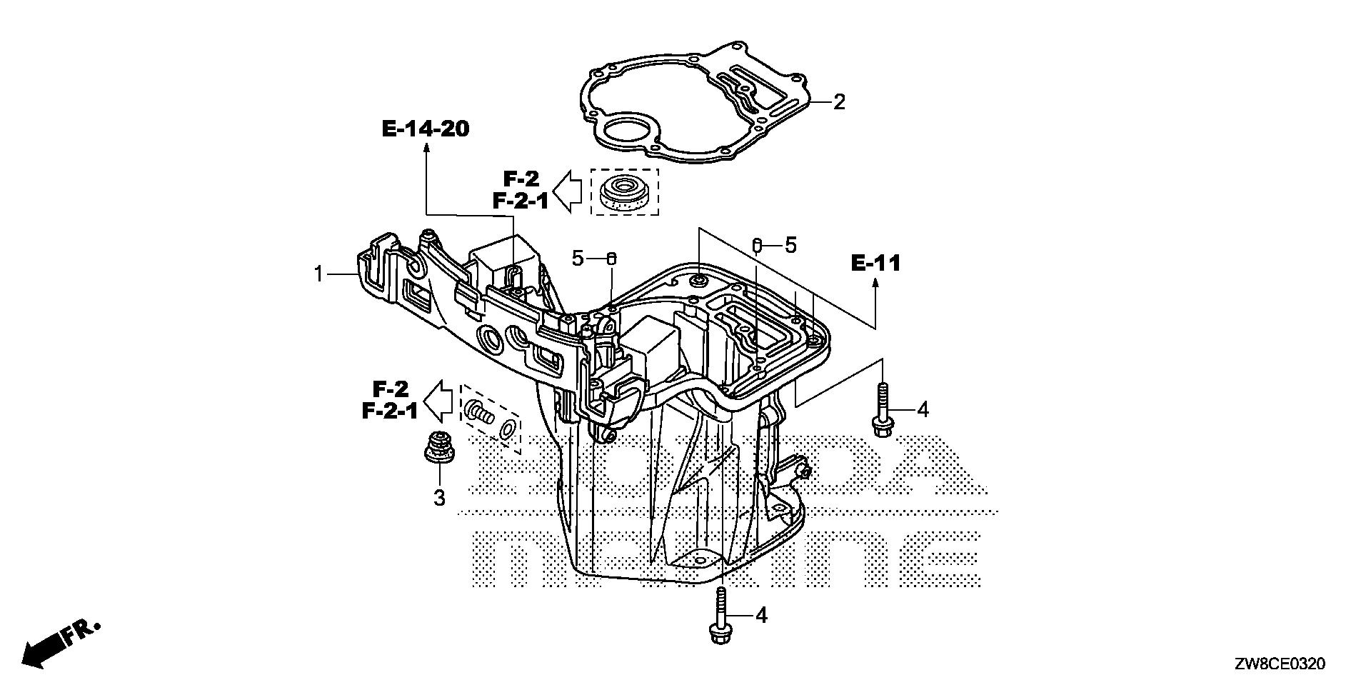 BF8 BF8DK3 oil case exploded parts diagram with numbered part references
