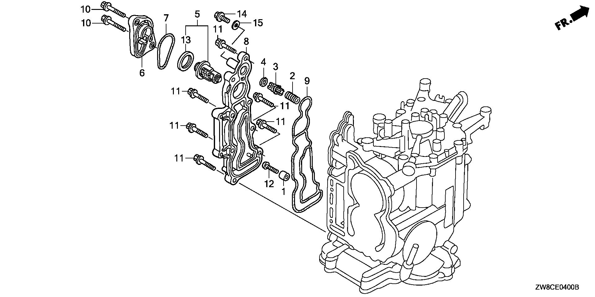BF8 BF8DK3 thermostat exploded parts diagram with numbered part references