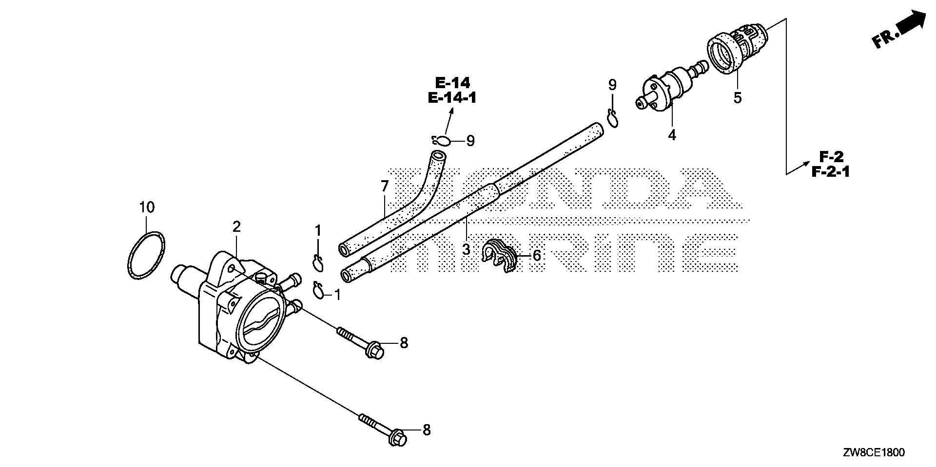 BF8 BF8DK3 fuel pump exploded parts diagram with numbered part references