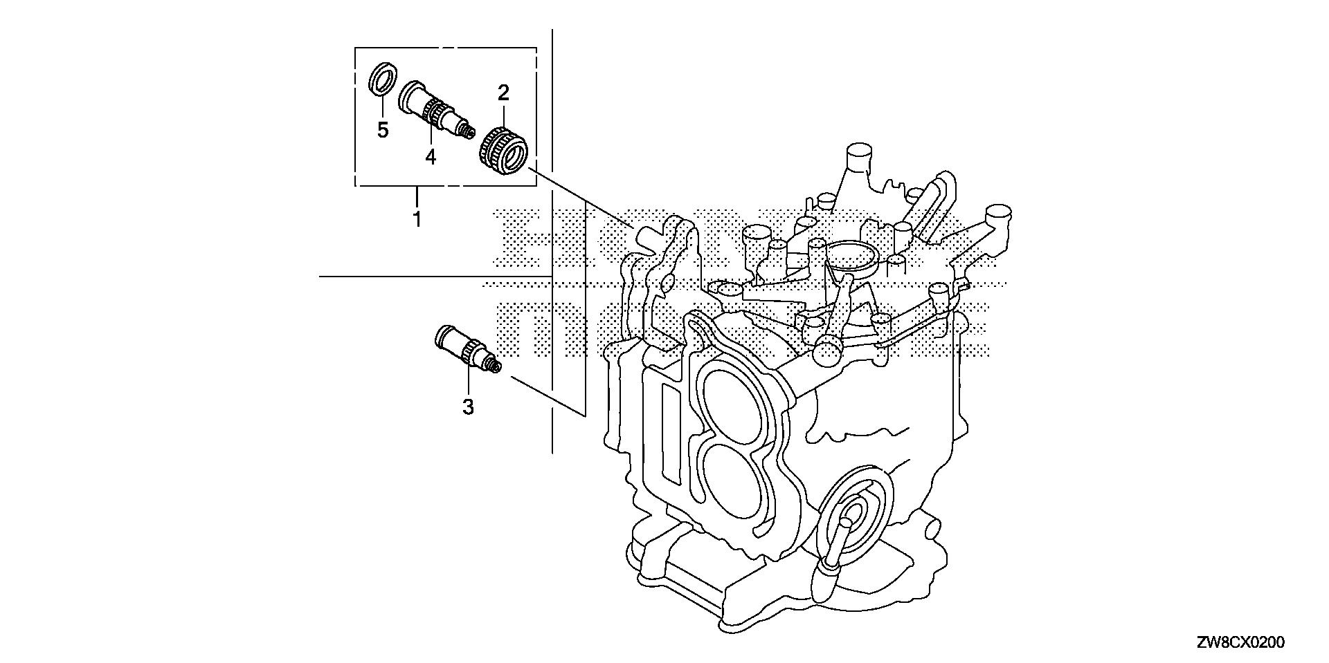 BF8 BF8DK3 water hose joint kit exploded parts diagram with numbered part references