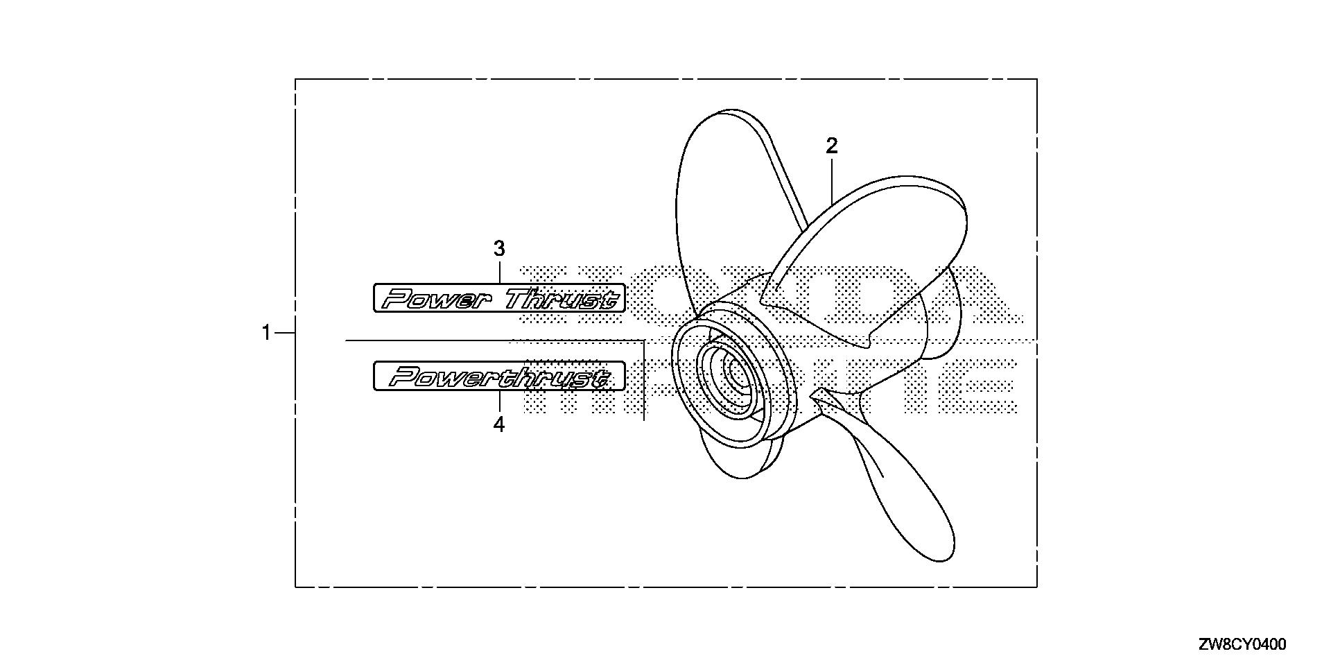BF8 BF8DK3 propeller kit exploded parts diagram with numbered part references