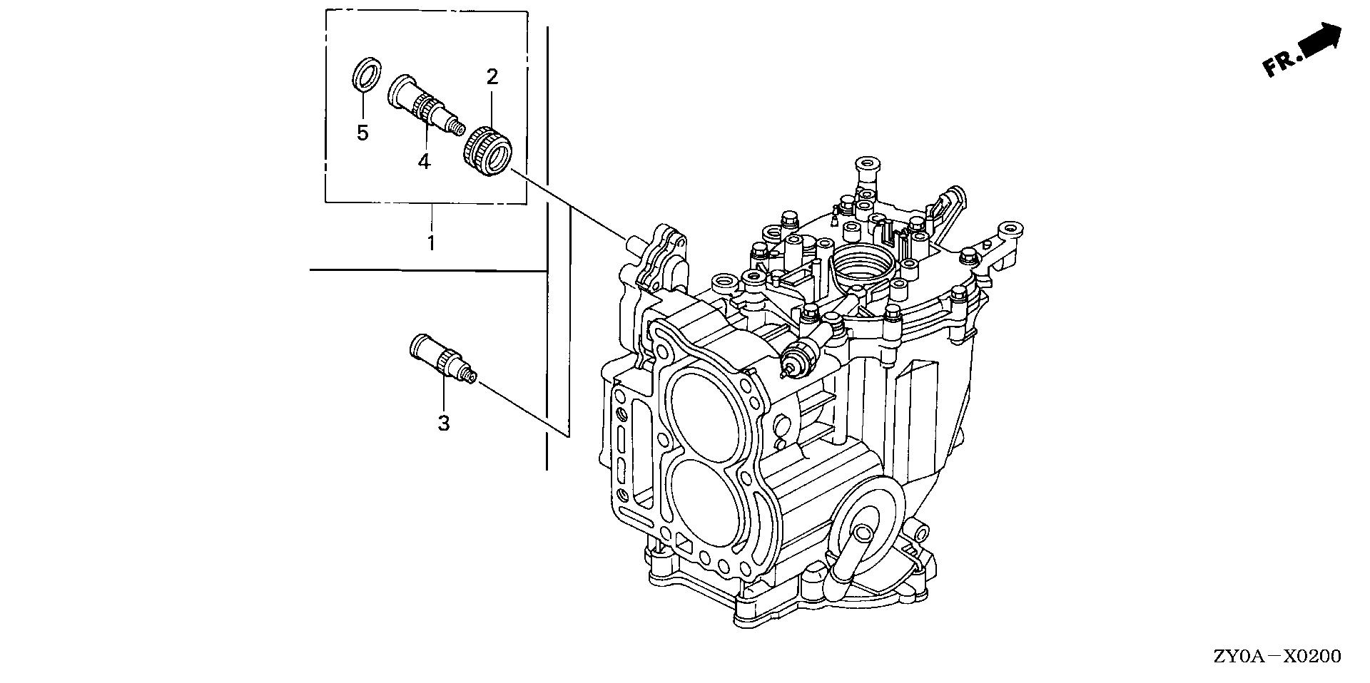 BF20 BF20D5 water hose joint kit exploded parts diagram with numbered part references