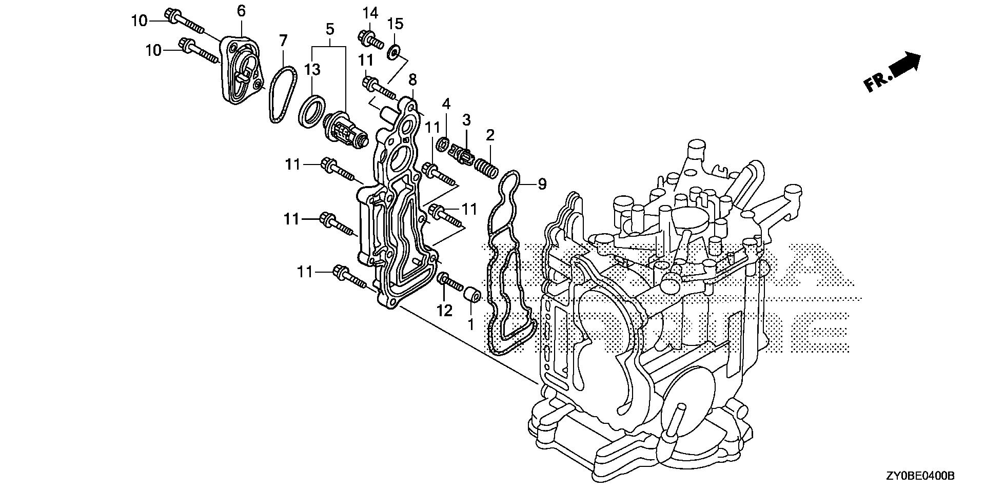 BF20 BF20DK2 thermostat exploded parts diagram with numbered part references