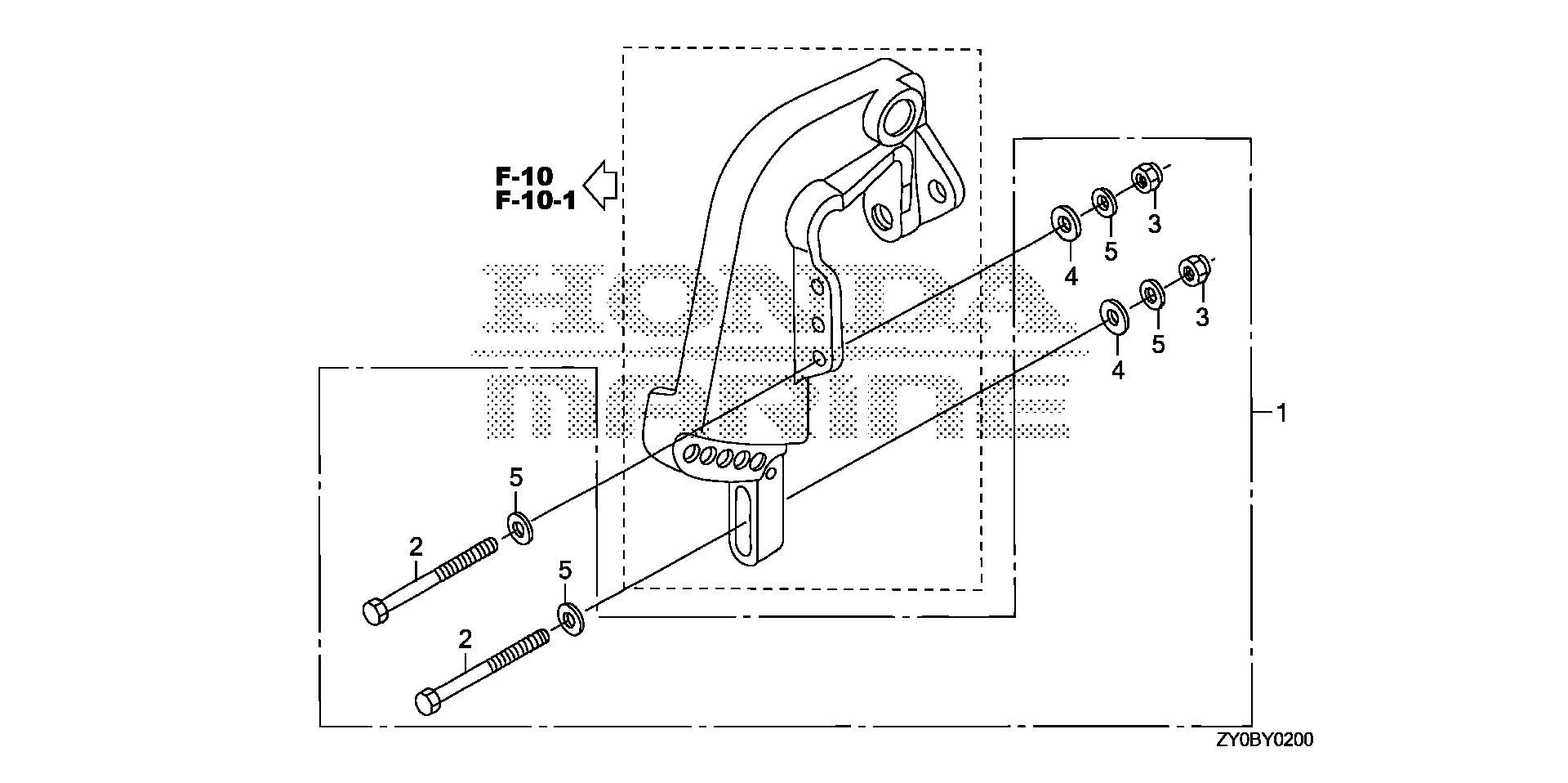 BF20 BF20DK2 outboard installation kit exploded parts diagram with numbered part references