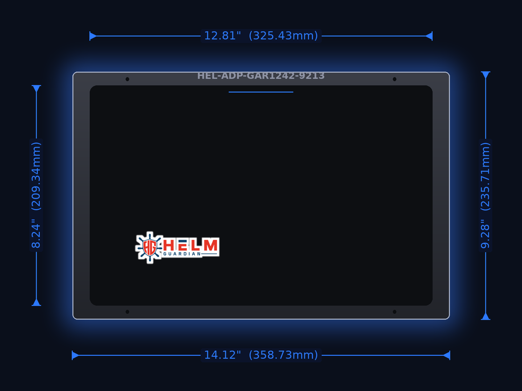 Helm Guardian Adaptor Plate | Garmin 1242 to 9213