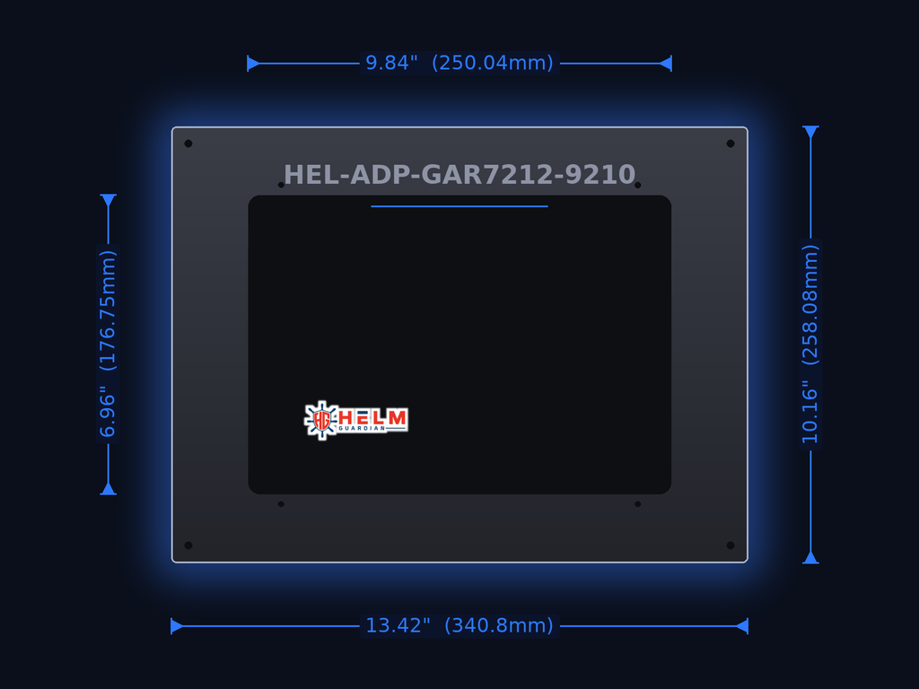 Helm Guardian Adapter Plate | Garmin 7212 to 9210