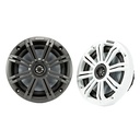 KICKER KM65 6.5 Marine Coaxial Speakers w/3/4 Tweeters - 4-Ohm, Charcoal & White