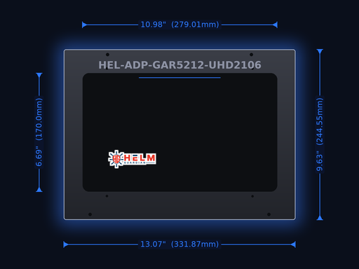 Helm Guardian Adapter Plate | Garmin 5212 - Garmin Ultra 2 106sv