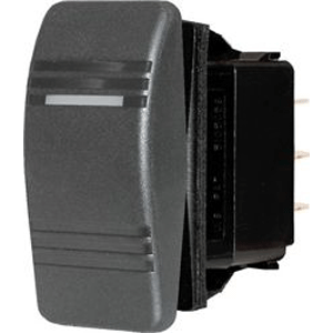 Blue Sea 8288 Water Resistant Contura III Switch - DPST OFF-(ON) - Black